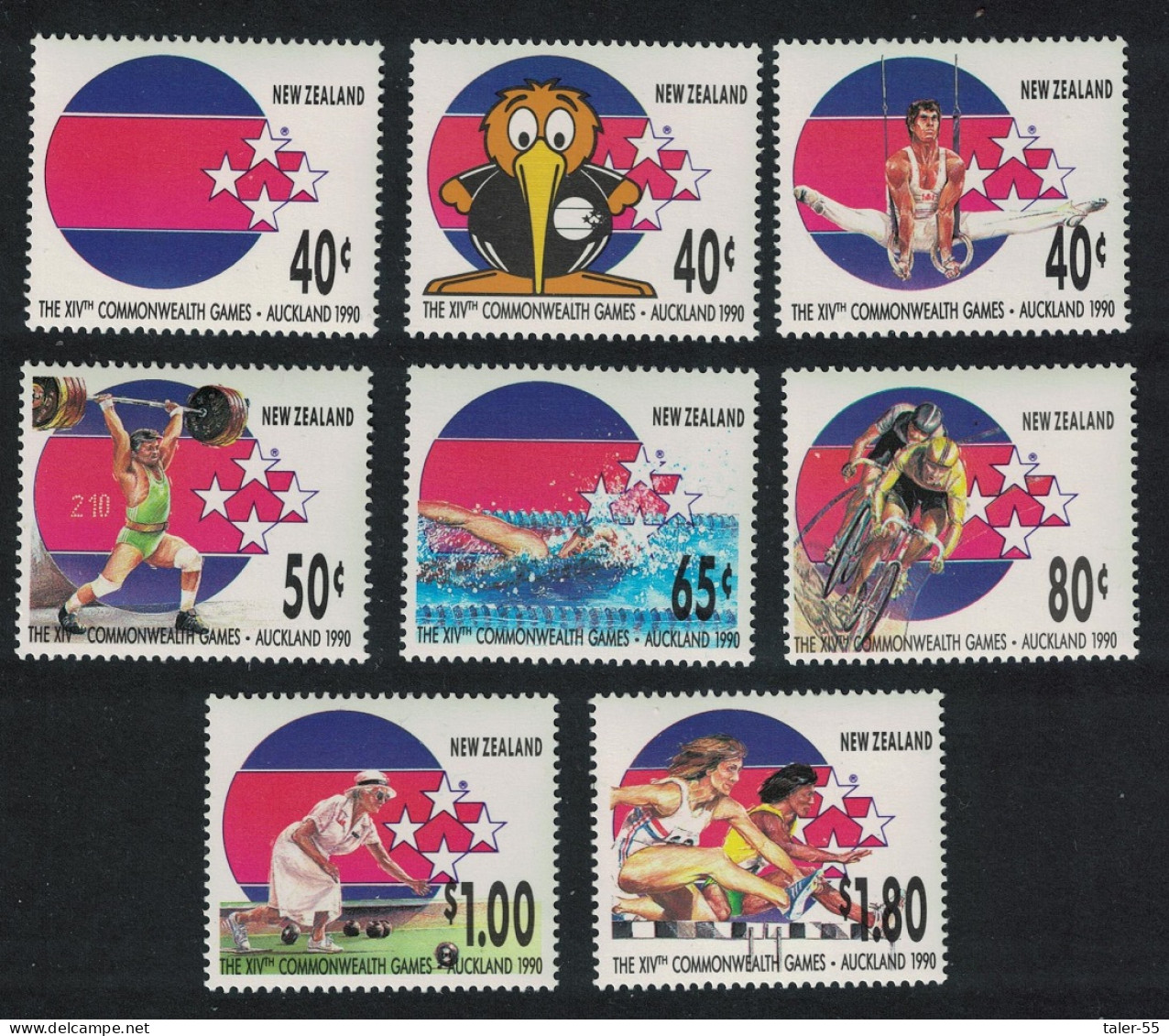 New Zealand Sport Commonwealth Games Auckland 8v 1989 MNH SG#1530-1537 - Ungebraucht