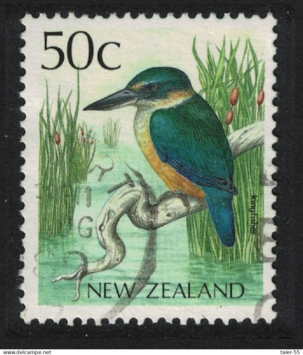 New Zealand Sacred Kingfisher Bird 1988 Canc SG#1464 - Gebraucht