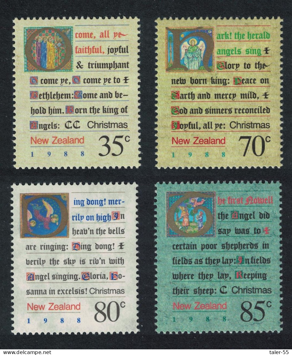 New Zealand Christmas Carols 4v 1988 MNH SG#1480-1483 - Nuovi