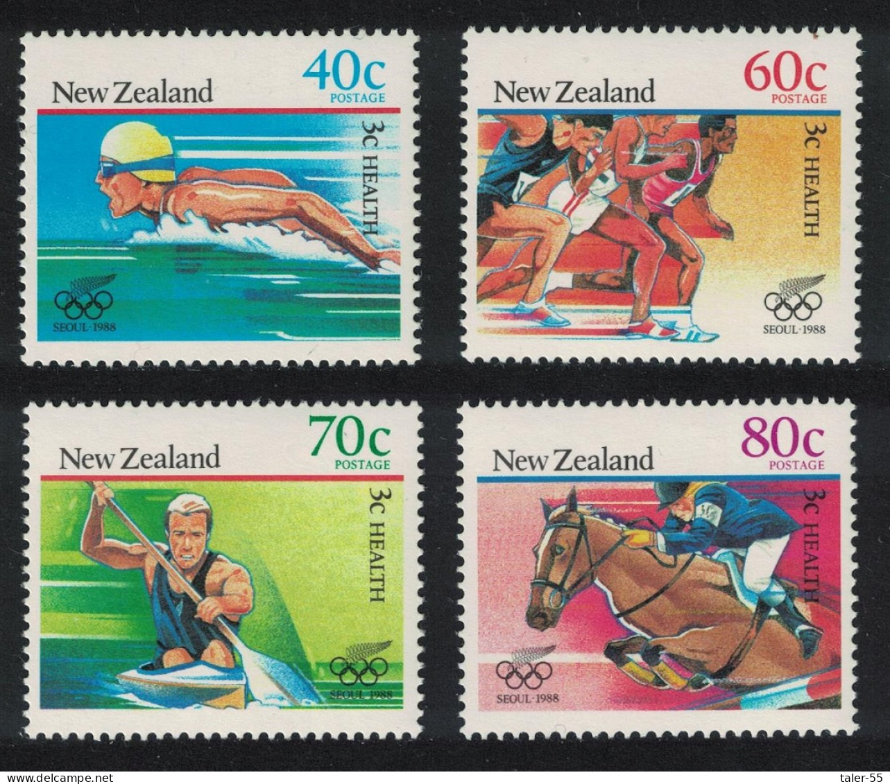 New Zealand Olympic Games Seoul 4v 1988 MNH SG#1475-1478 - Unused Stamps