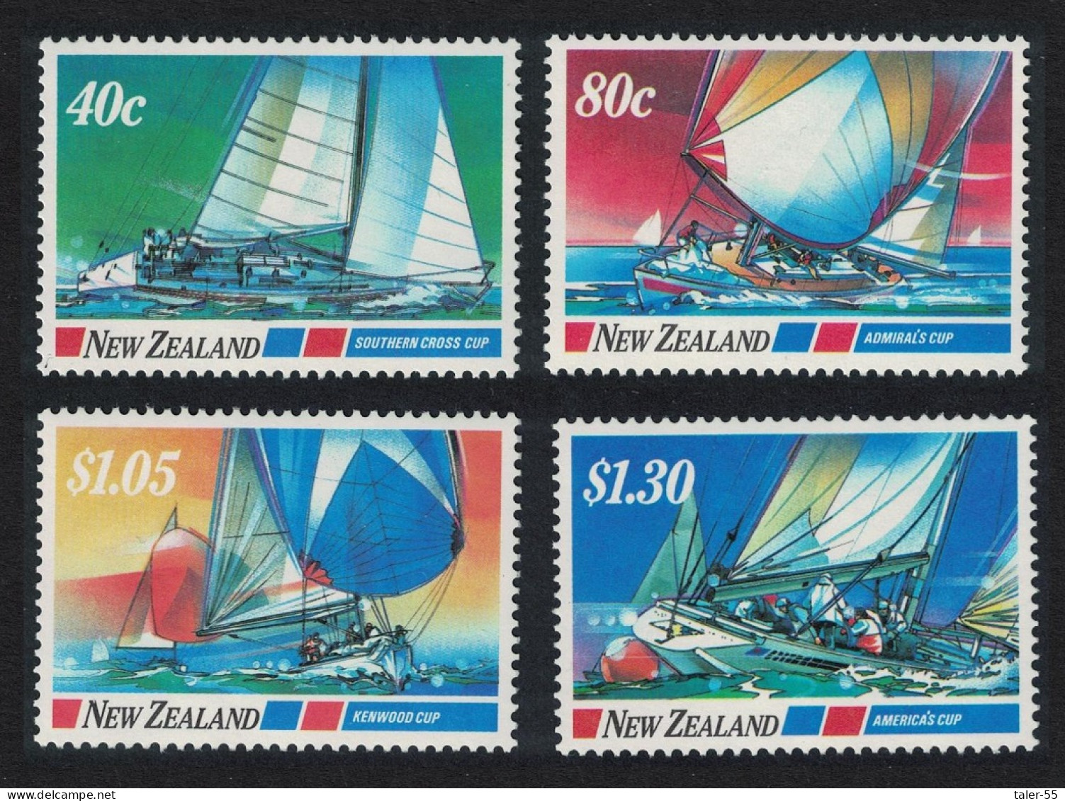 New Zealand Yachting 4v 1987 MNH SG#1417-1420 - Unused Stamps