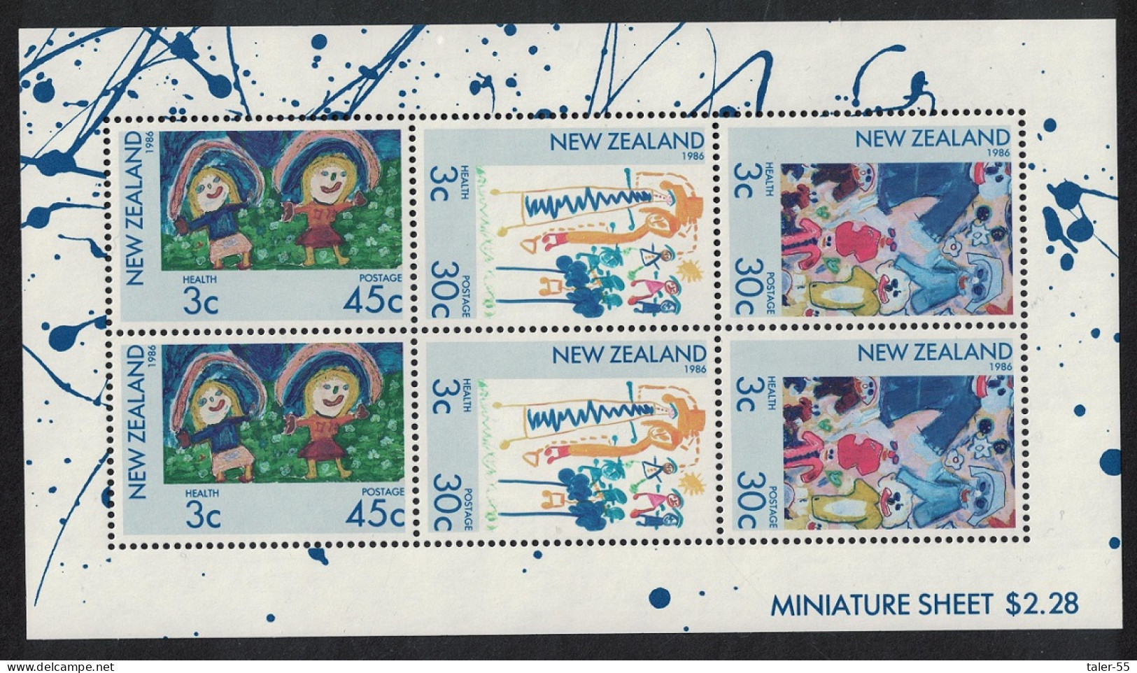New Zealand Children's Paintings MS 1986 MNH SG#MS1403 - Nuovi