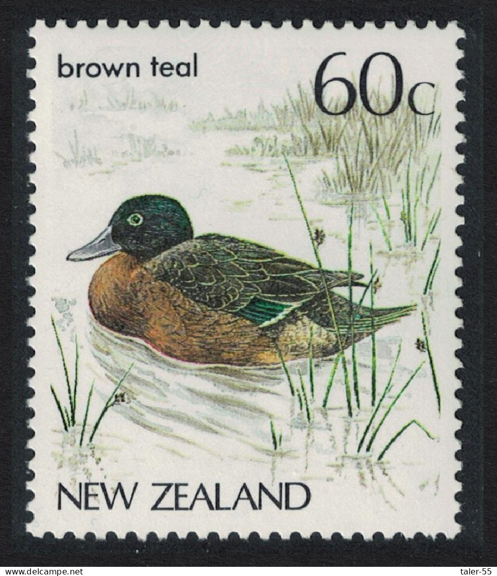 New Zealand Brown Teal Bird 1986 MNH SG#1291 - Unused Stamps