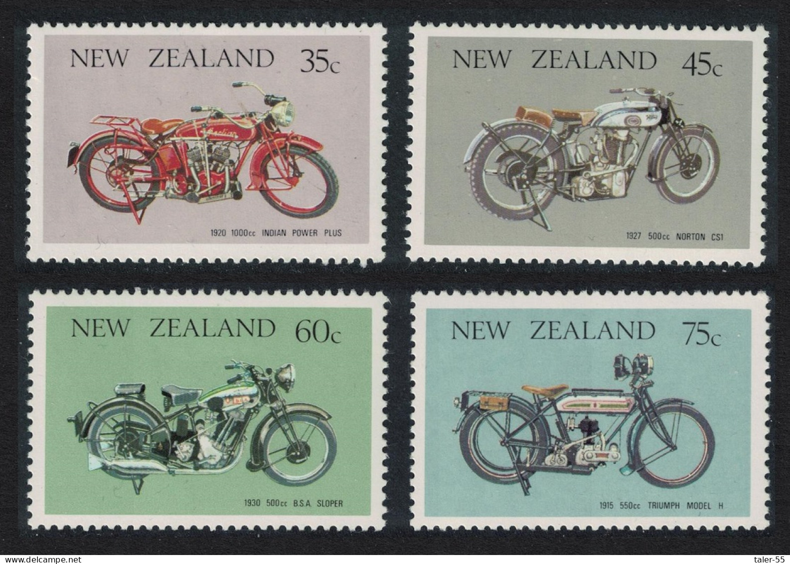 New Zealand Vintage Motorcycles 4v 1986 MNH SG#1389-1392 - Nuovi