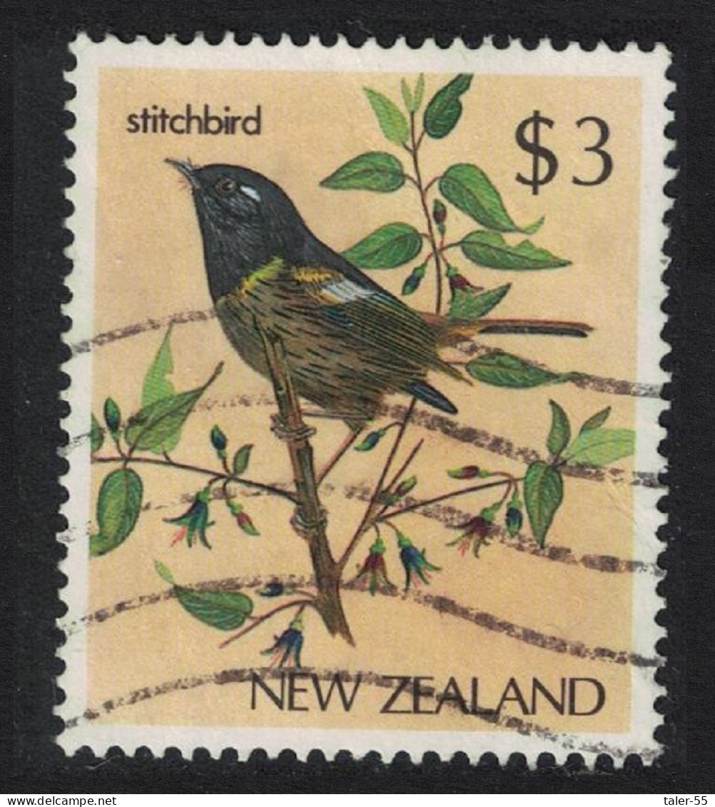 New Zealand Stitchbird Bird $3 1985 Canc SG#1294 - Usados