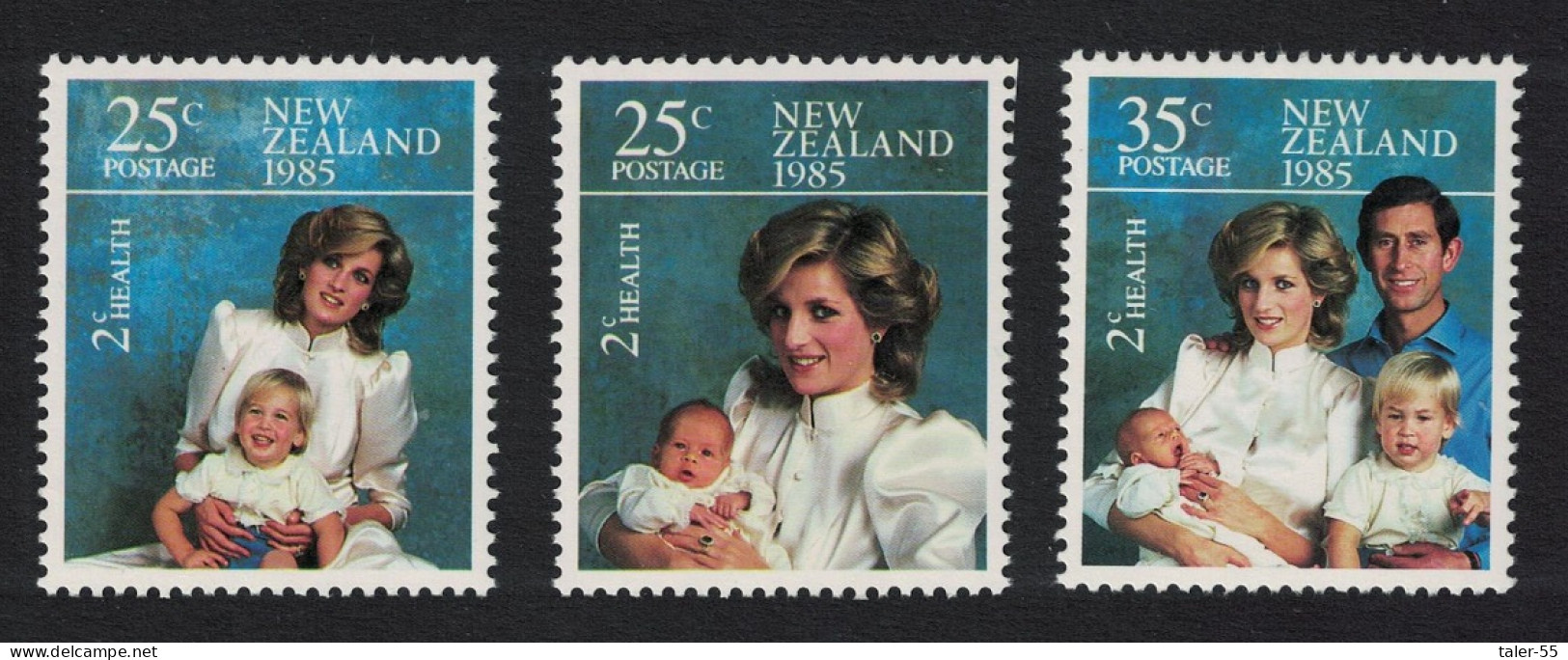 New Zealand Princess Of Wales And Prince William 3v 1985 MNH SG#1372-1374 - Unused Stamps