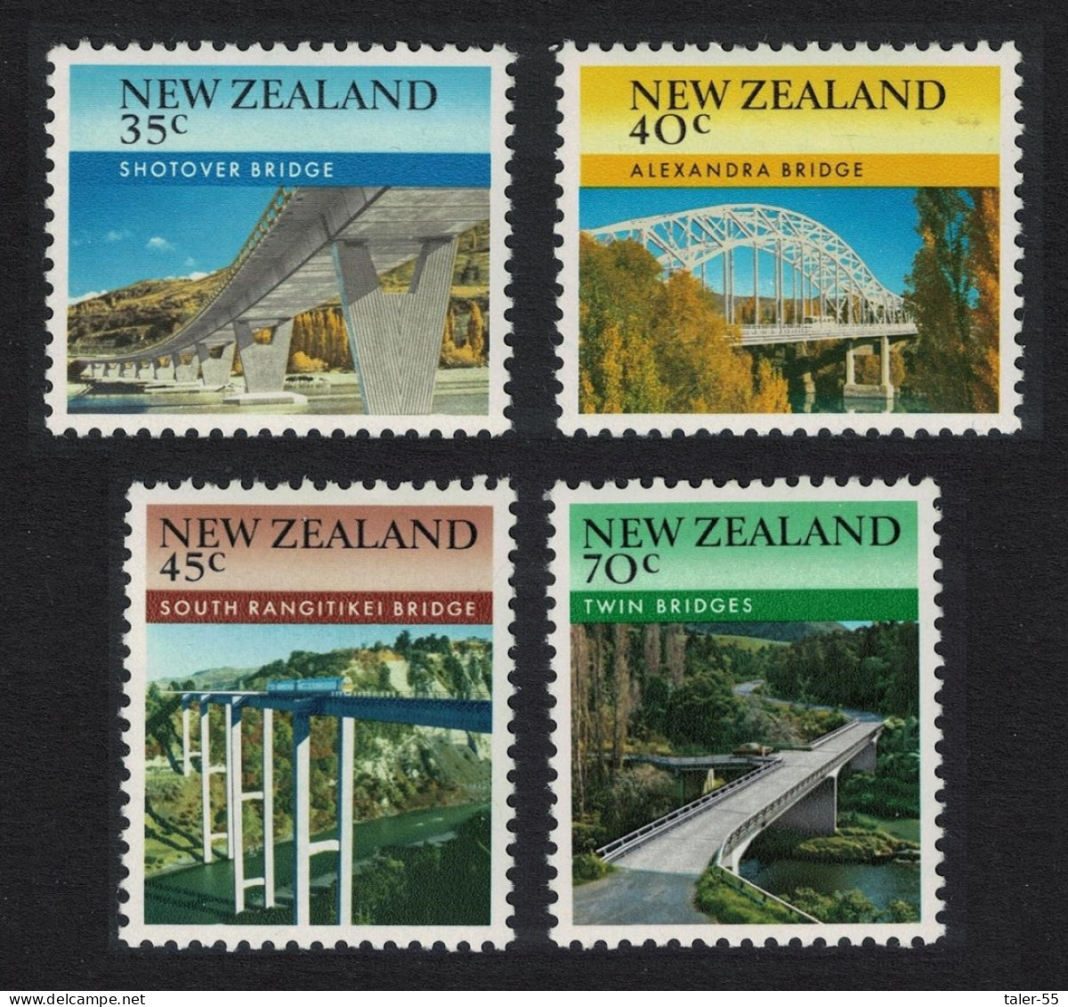 New Zealand Bridges 4v 1985 MNH SG#1366-1369 - Unused Stamps