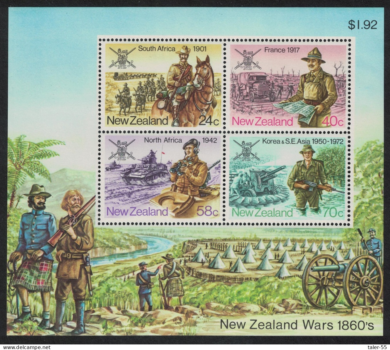 New Zealand Military History MS 1984 MNH SG#MS1356 - Nuovi