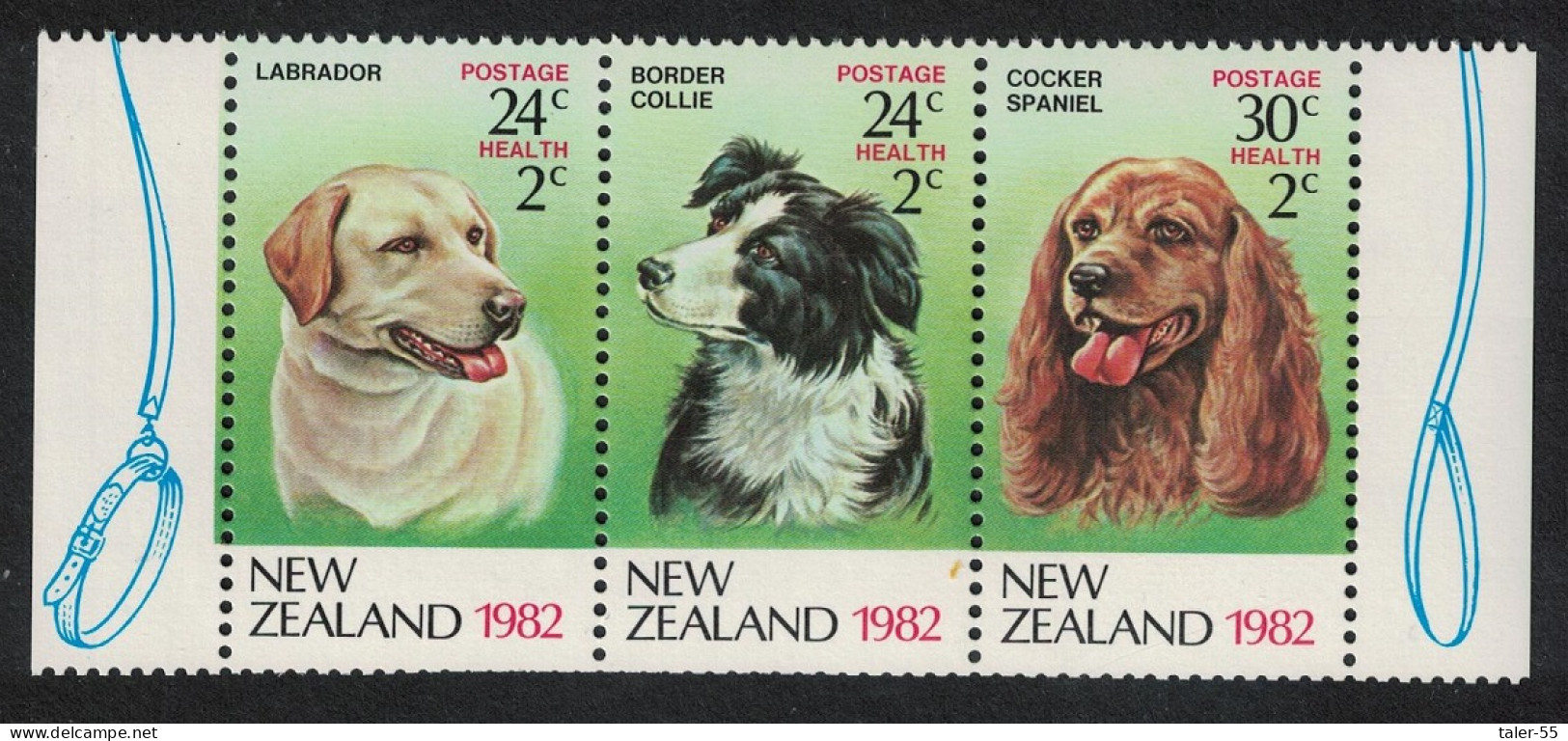 New Zealand Dogs 3v Strip Def 1982 SG#1270-1272 - Unused Stamps