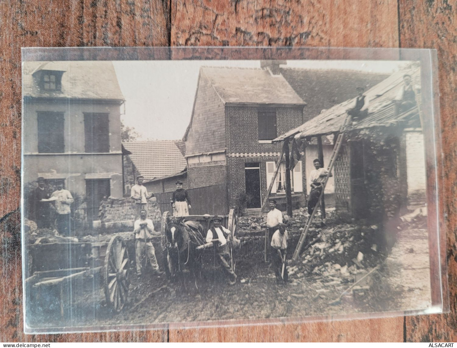 Le Neubourg , Carte Photo , Travaux  De Construction , Rare - Le Neubourg