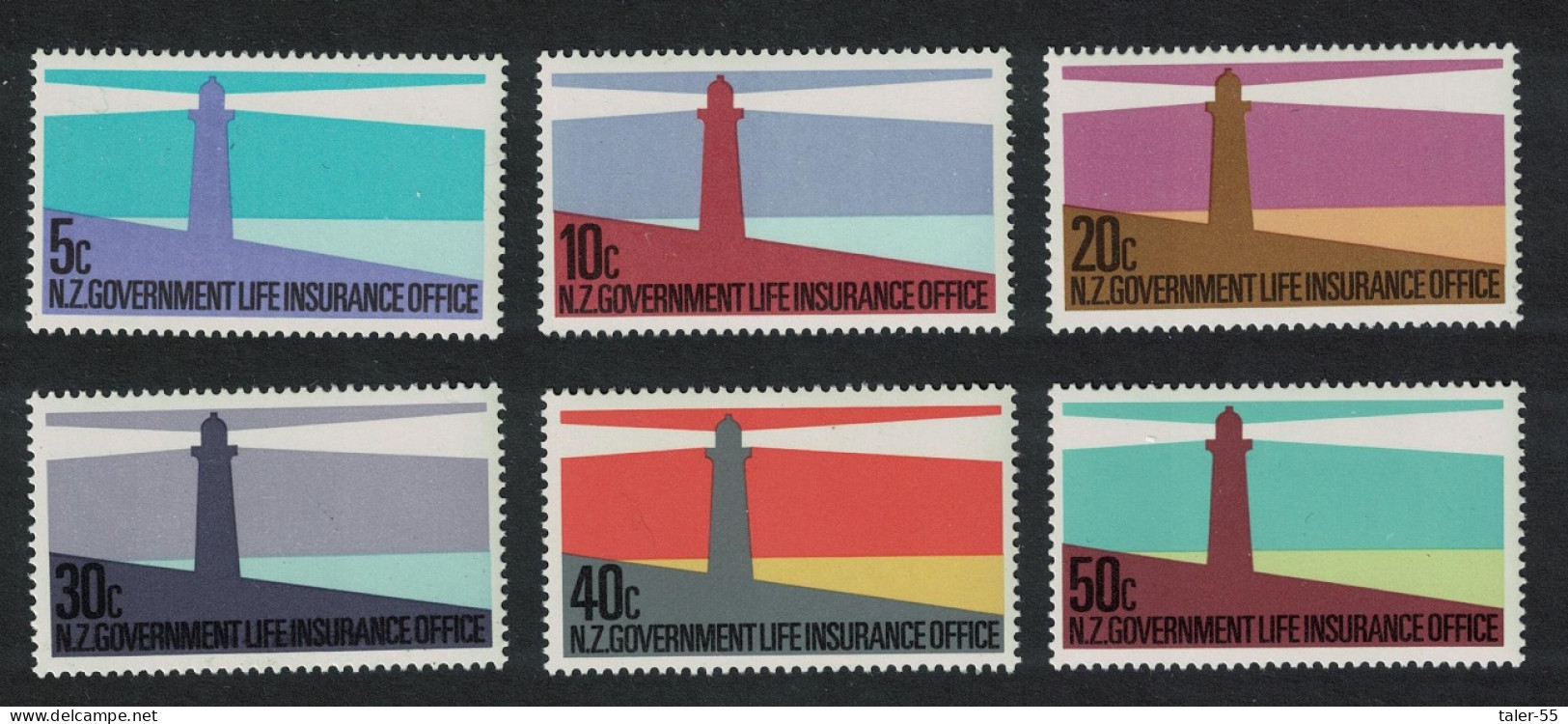 New Zealand Lighthouses Life Insurance 6v 1981 MNH SG#L64-L69 - Ungebraucht