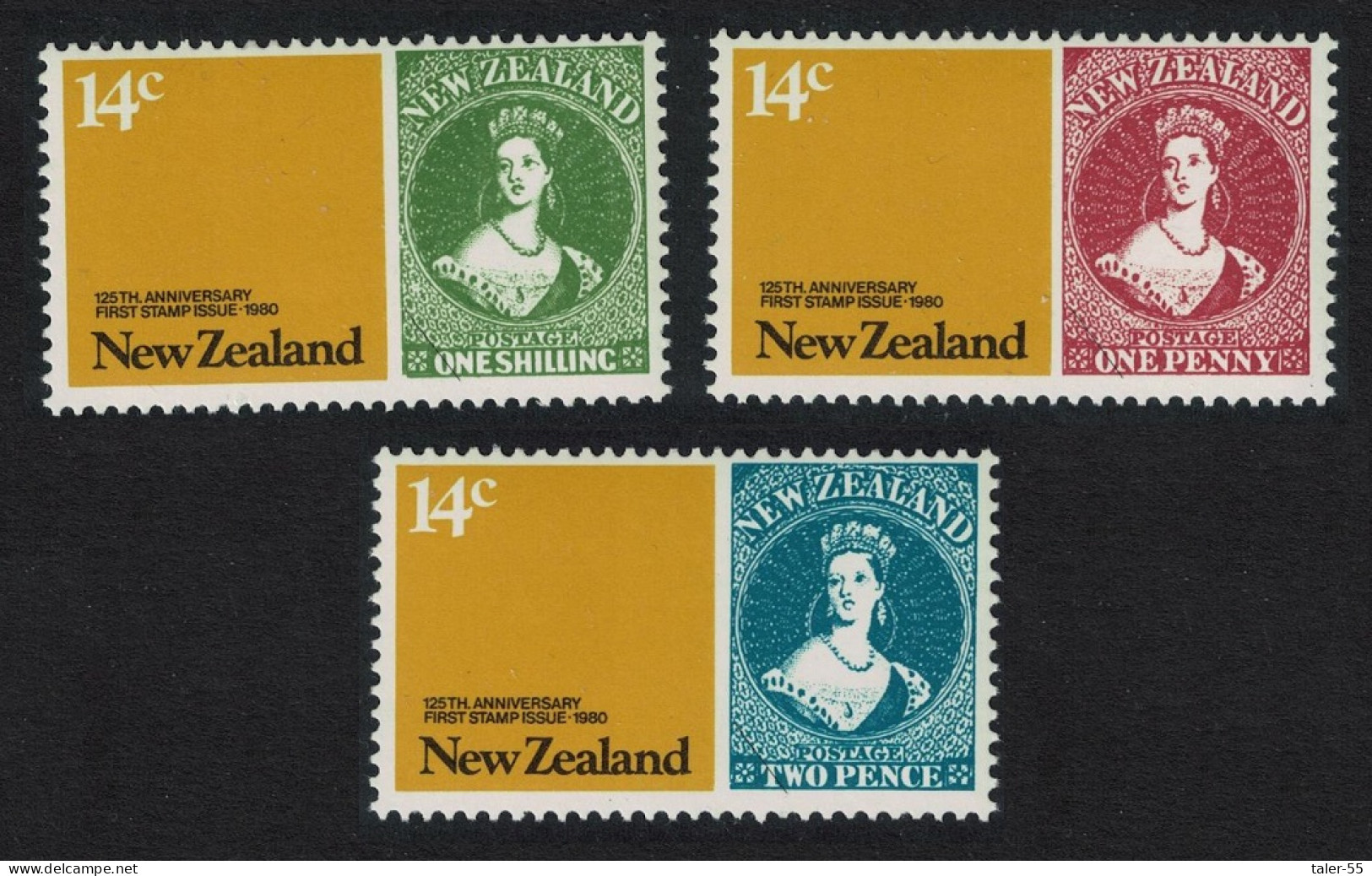 New Zealand 125th Anniversary Of Stamps 3v 1980 MNH SG#1210-1212 - Ungebraucht