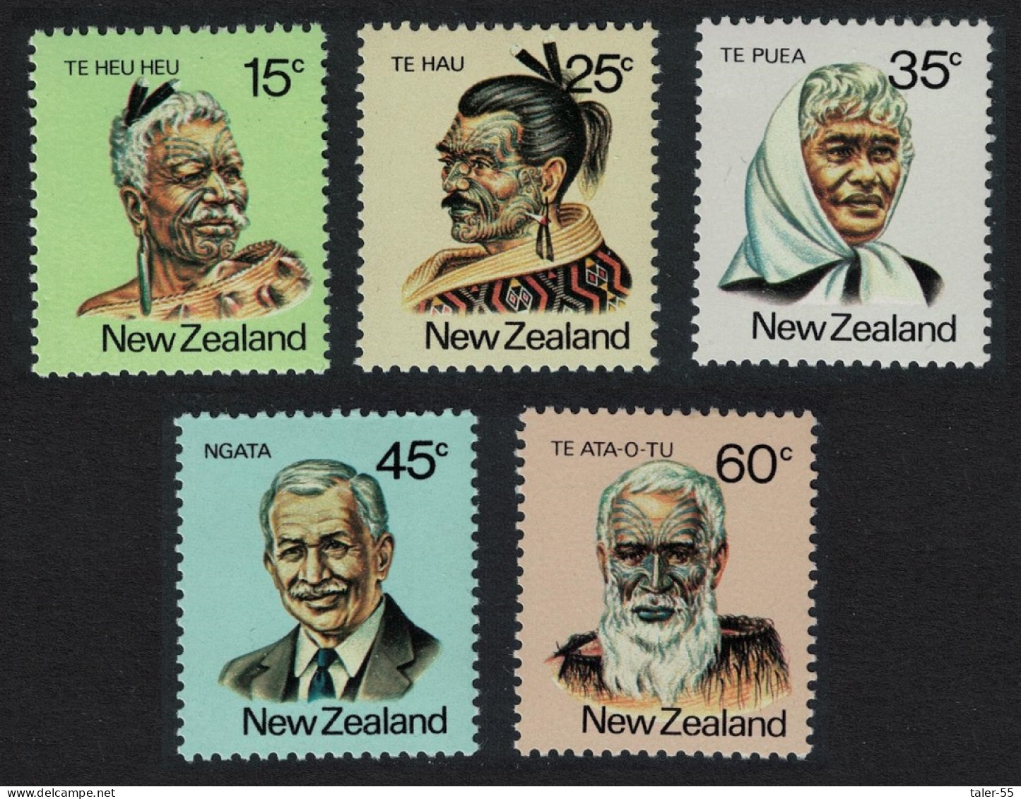 New Zealand Maori Personalities 5v 1980 MNH SG#1232-1236 - Unused Stamps