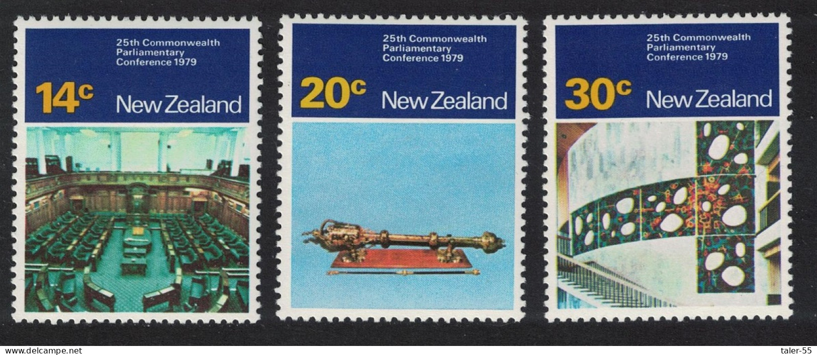 New Zealand Parliamentary Conference 3v 1979 MNH SG#1207-1209 - Unused Stamps
