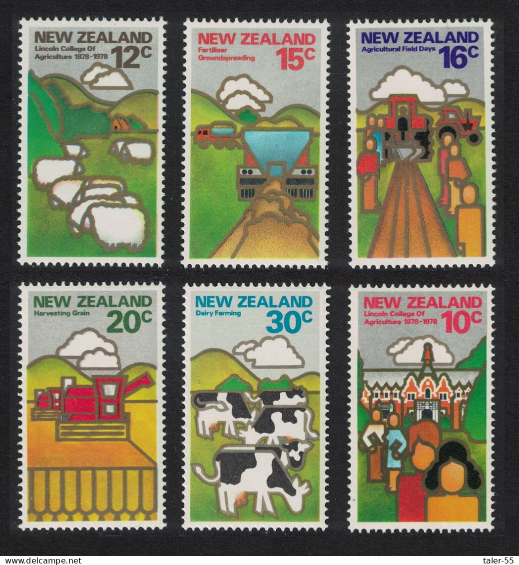 New Zealand Lincoln College Of Agriculture 6v 1978 MNH SG#1164-1169 - Nuevos