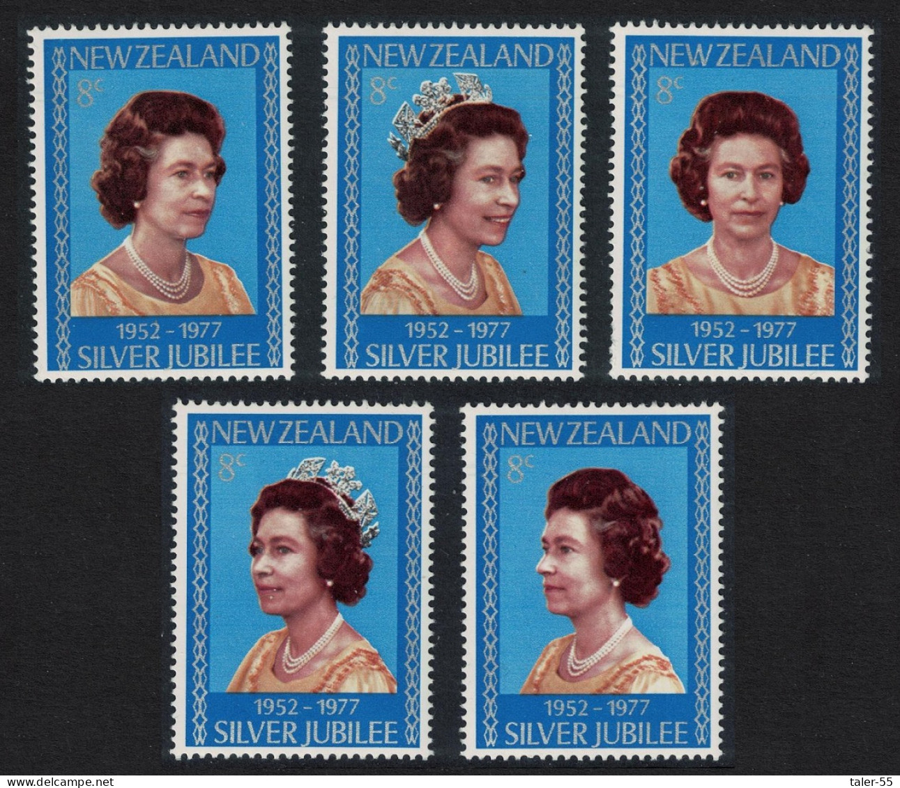 New Zealand Queen Elizabeth II Silver Jubilee 5v 1977 MNH SG#1137 - Unused Stamps