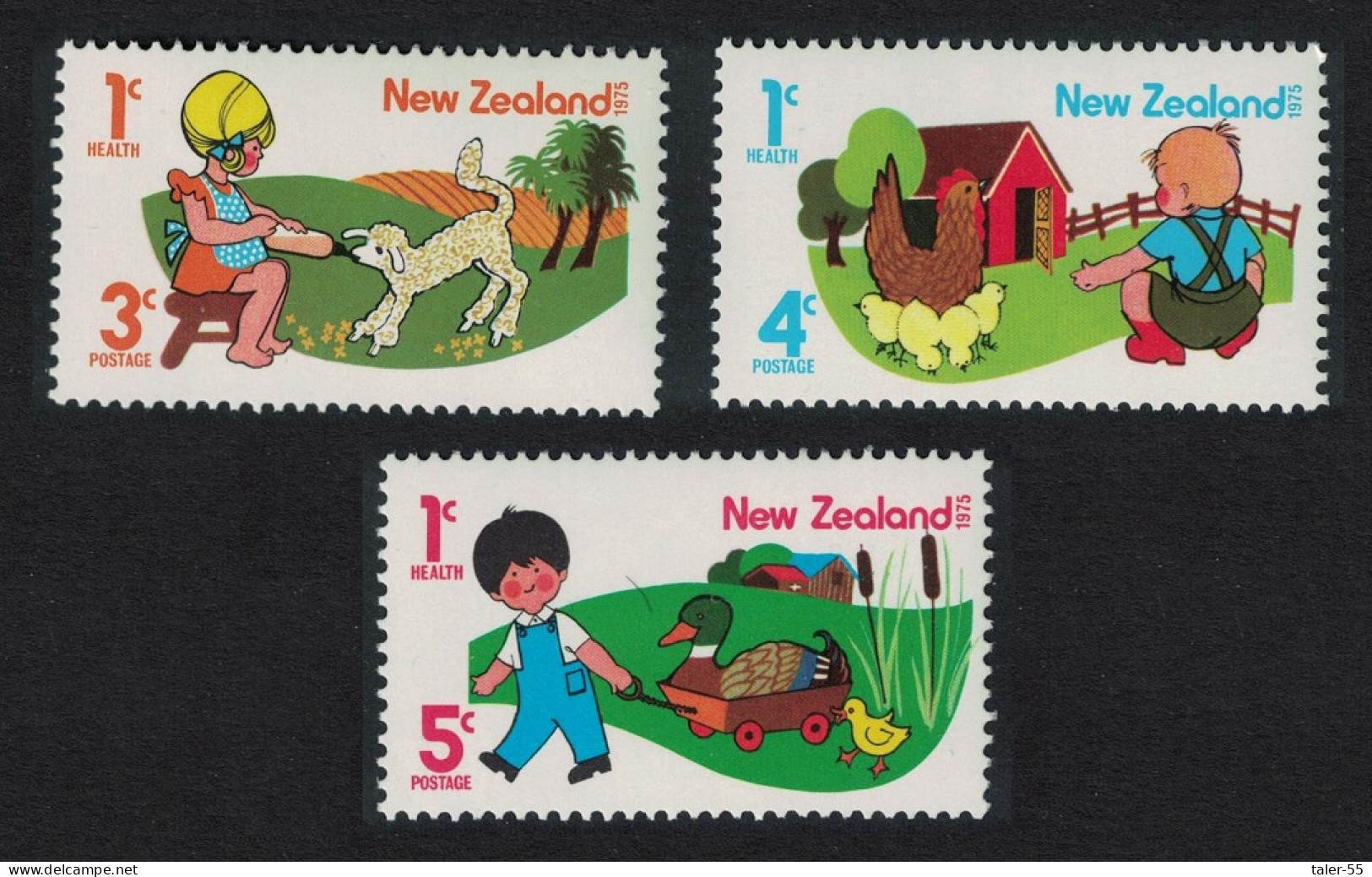 New Zealand Health Stamps 3v 1975 MNH SG#1079-1081 - Unused Stamps