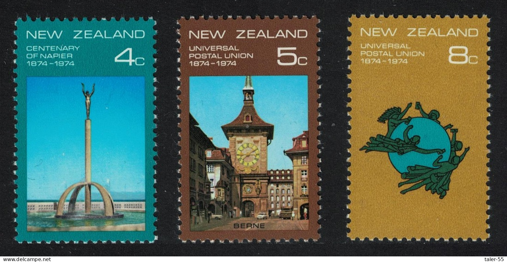 New Zealand Centenaries Of Napier And UPU 3v 1974 MNH SG#1047-1049 - Unused Stamps