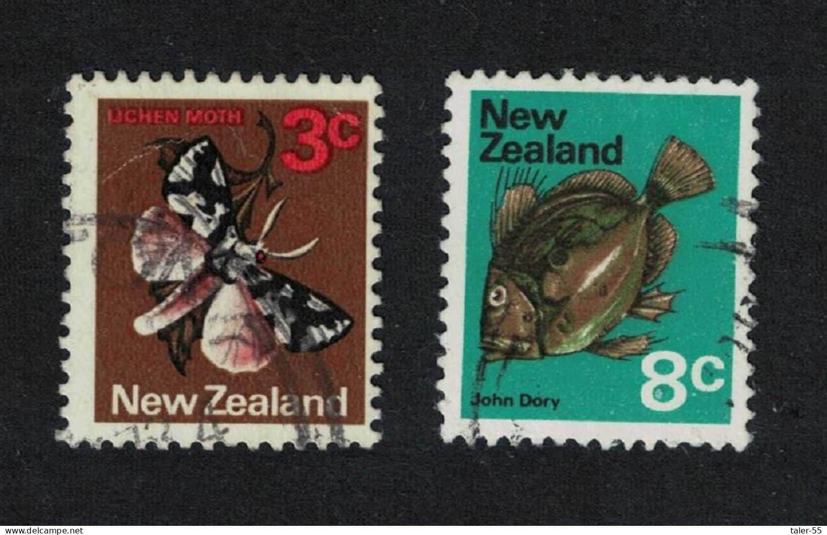 New Zealand Fish Moth Fauna 2v 1970 Canc SG#915-920 - Gebruikt