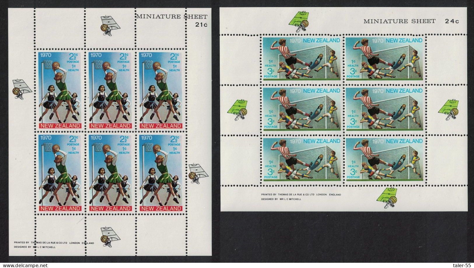 New Zealand Football Basketball Health Stamps MS 1970 MNH SG#MS942 - Nuevos