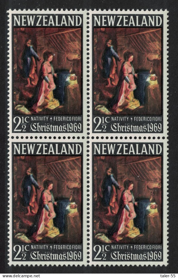 New Zealand Christmas Block Of 4 1969 MNH SG#905 - Unused Stamps