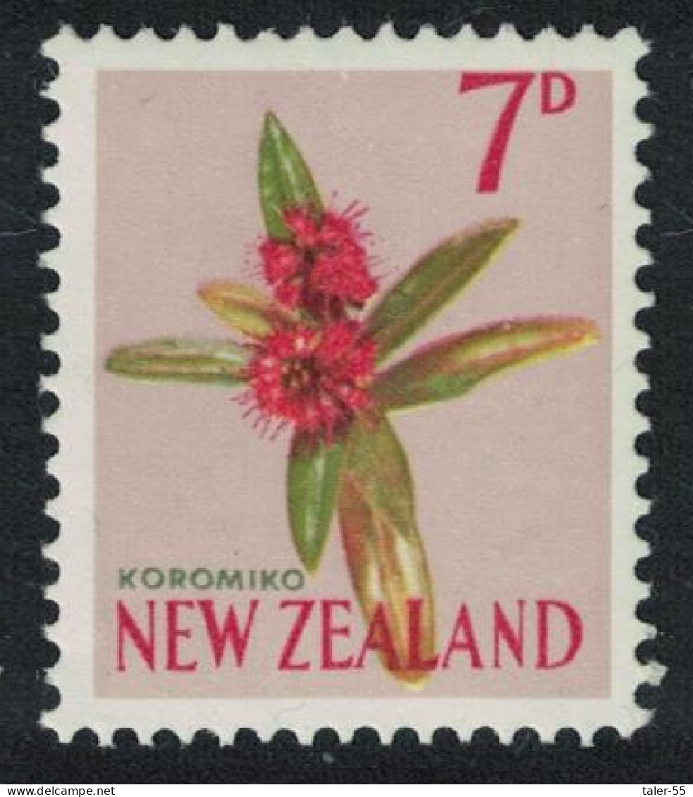 New Zealand Koromiko Flower 7d 1966 MNH SG#788d - Unused Stamps