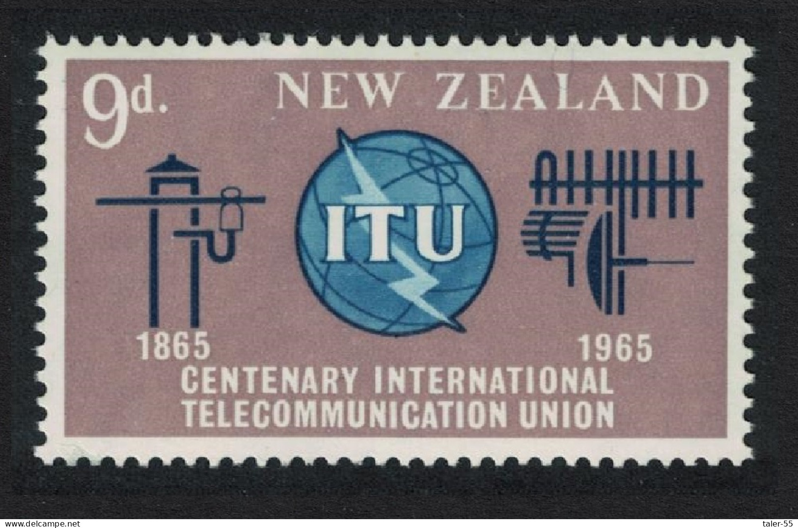 New Zealand Centenary Of ITU Def 1965 SG#828 - Usados