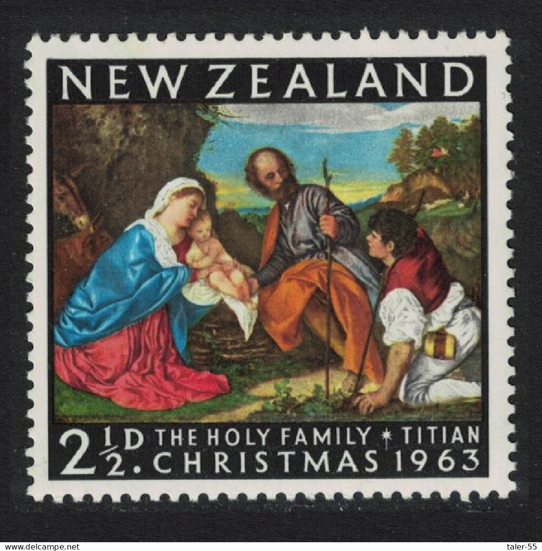 New Zealand 'The Holy Family' By Titian Christmas 1963 MNH SG#817 - Nuevos