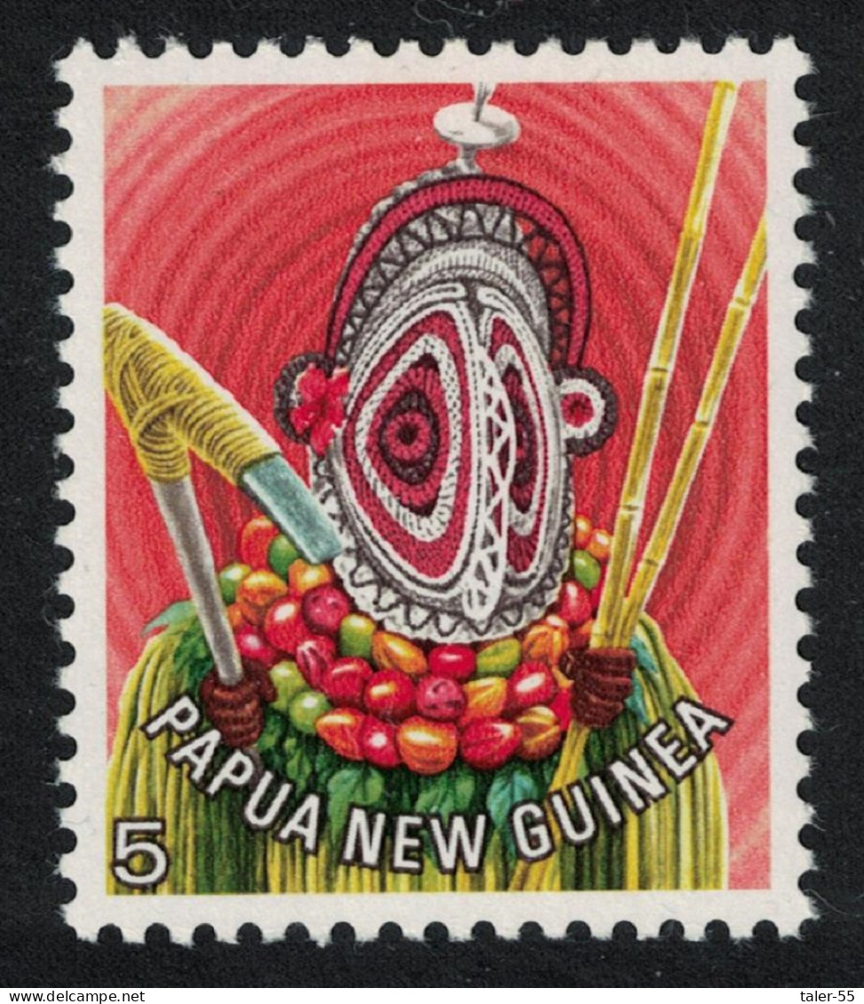 Papua NG Masked Dancer Abelam Area Of Maprik 5c 1978 MNH SG#319 Sc#446 - Papua-Neuguinea