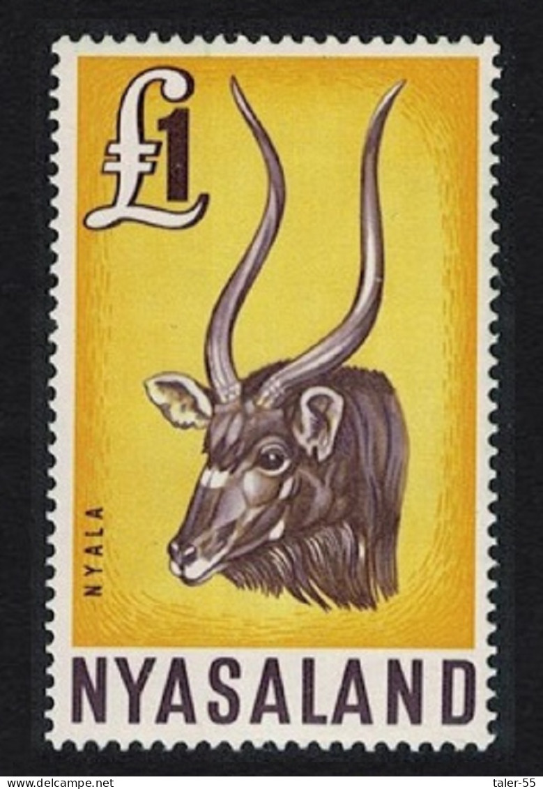 Nyassaland Nyalla Antelope £1 Key Value 1964 MNH SG#210 - Nyassaland (1907-1953)