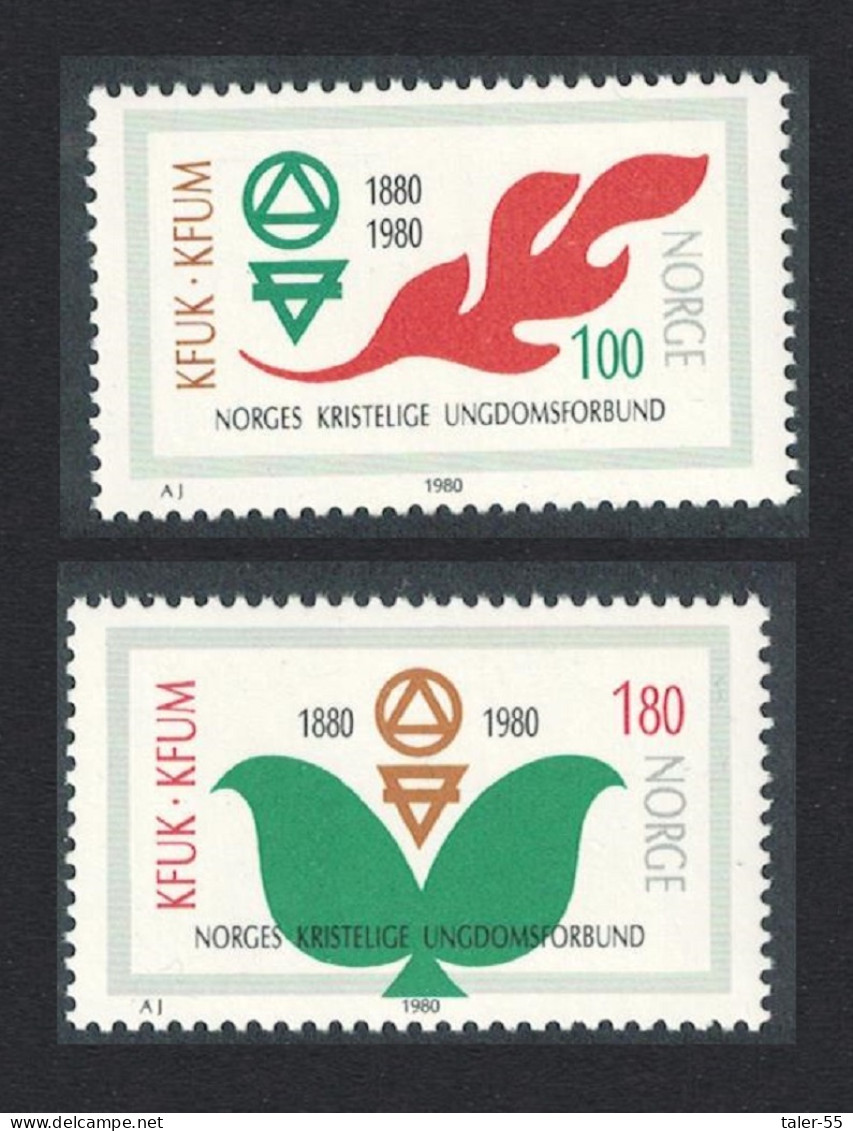 Norway Norwegian Christian Youth Association 2v 1980 MNH SG#854-855 MI#809-810 Sc#757-758 - Ungebraucht