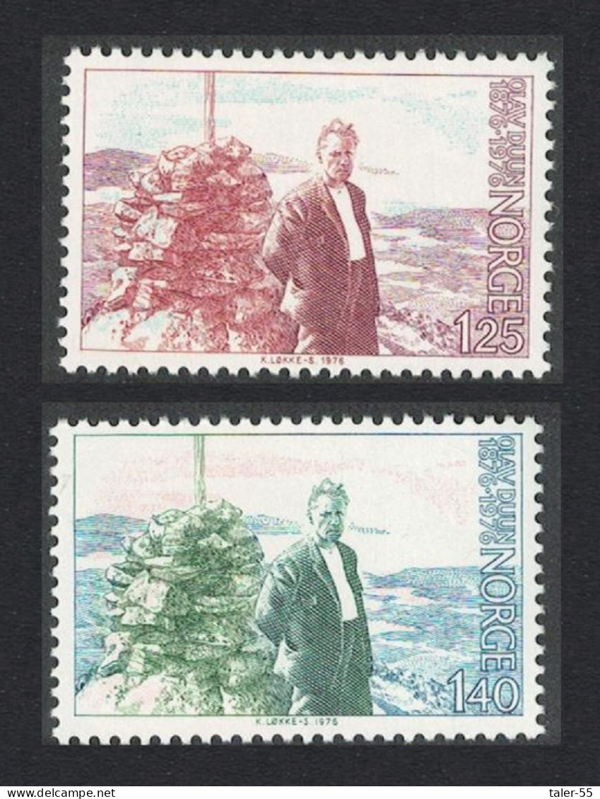 Norway Birth Centenary Of Olav Duun Novelist 2v 1976 MNH SG#763-764 MI#730-731 Sc#681-682 - Nuovi