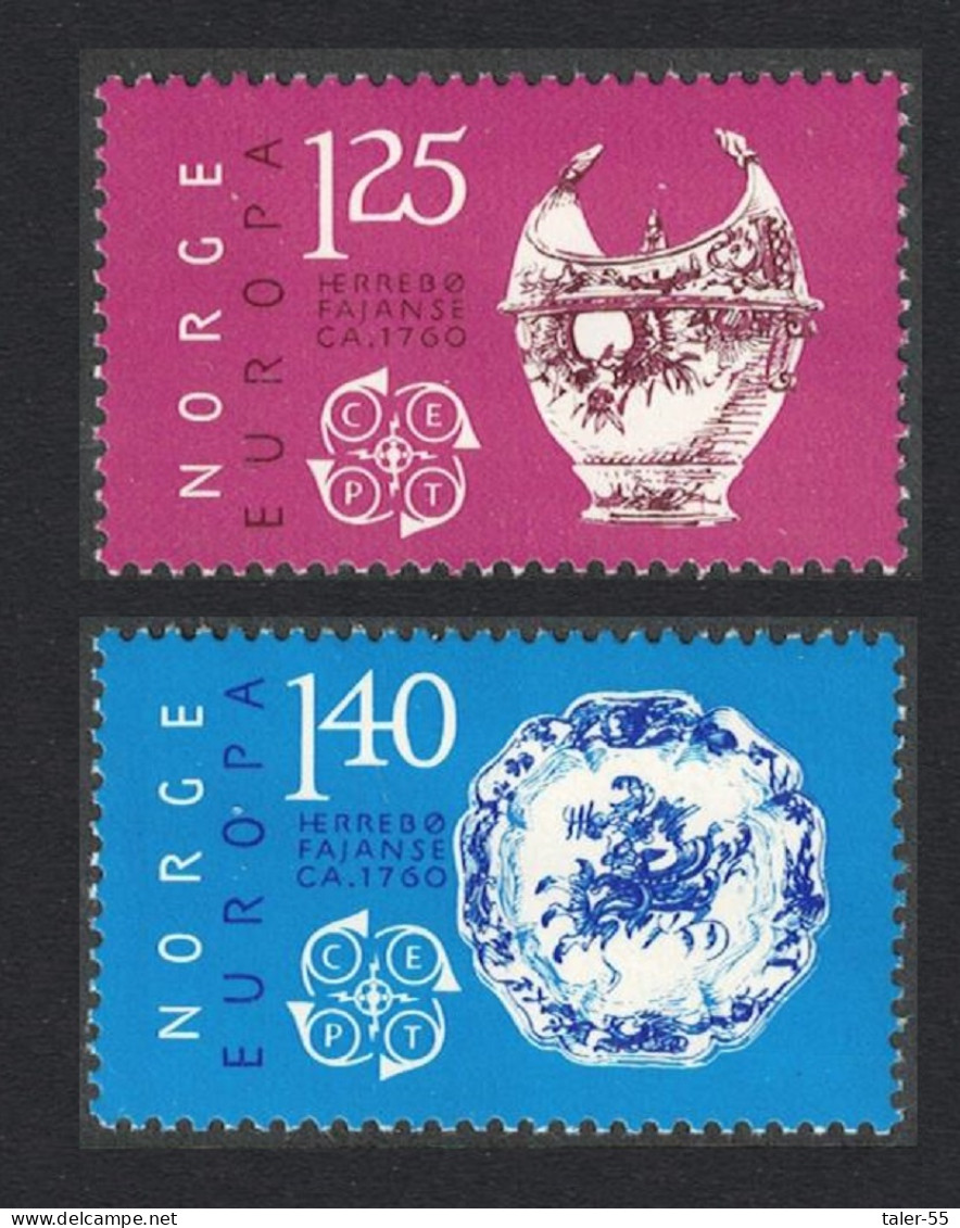 Norway Europa Early Products Of Herrebo Potteries Halden 2v 1976 MNH SG#757-758 Sc#675-676 - Ungebraucht