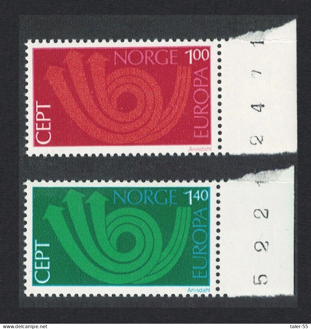 Norway Europa 2v Right Margins 1973 MNH SG#698-699 - Neufs