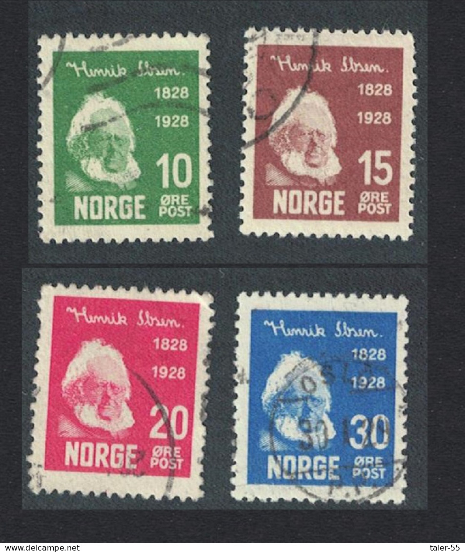 Norway Ibsen Centenary 4v 1928 Canc SG#200-203 MI#137-140 Sc#132-135 - Used Stamps