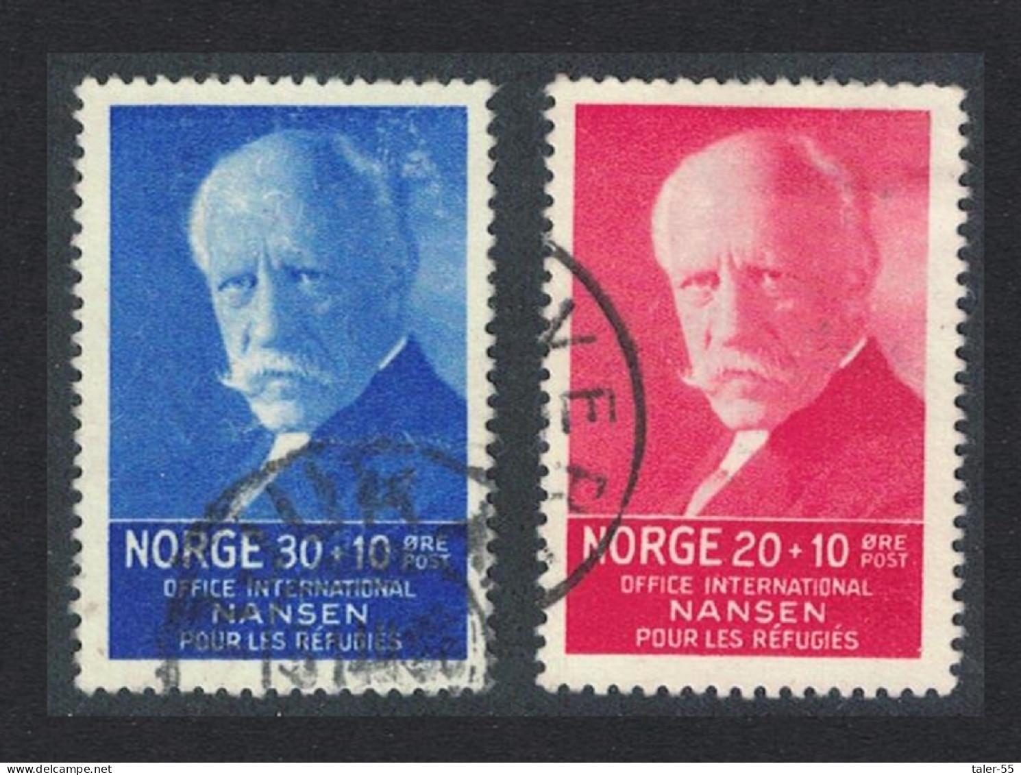 Norway Nansen Refugee Fund 2v 1935 Canc SG#237-238 MI#174-175 - Gebruikt