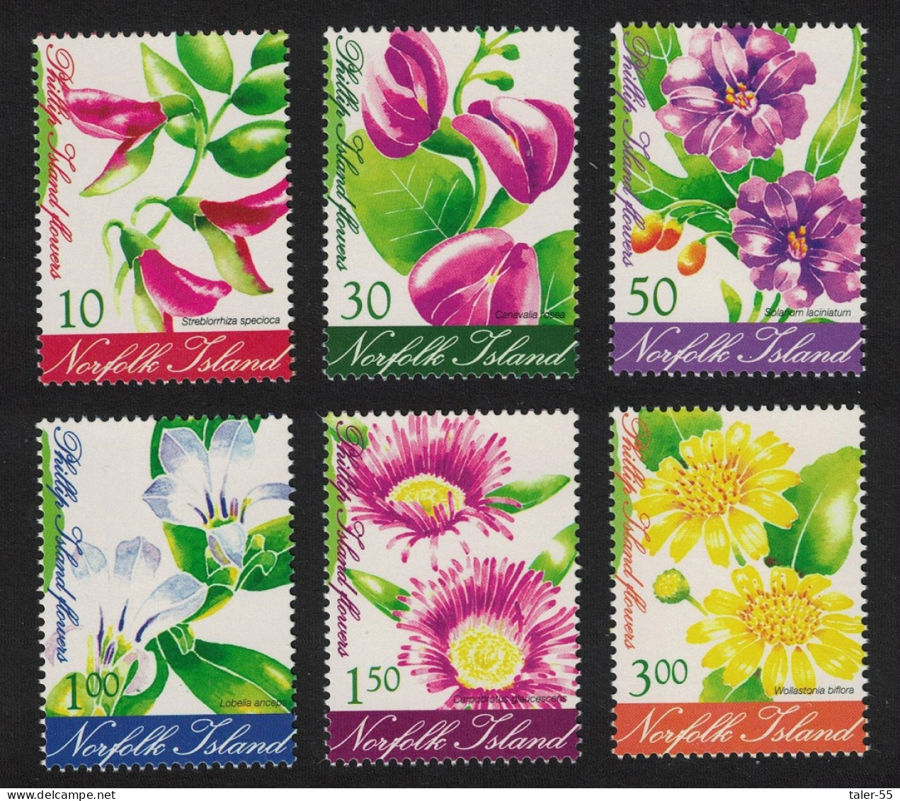 Norfolk Flowers 6v 2002 MNH SG#797=807 MI#805-810 - Isla Norfolk