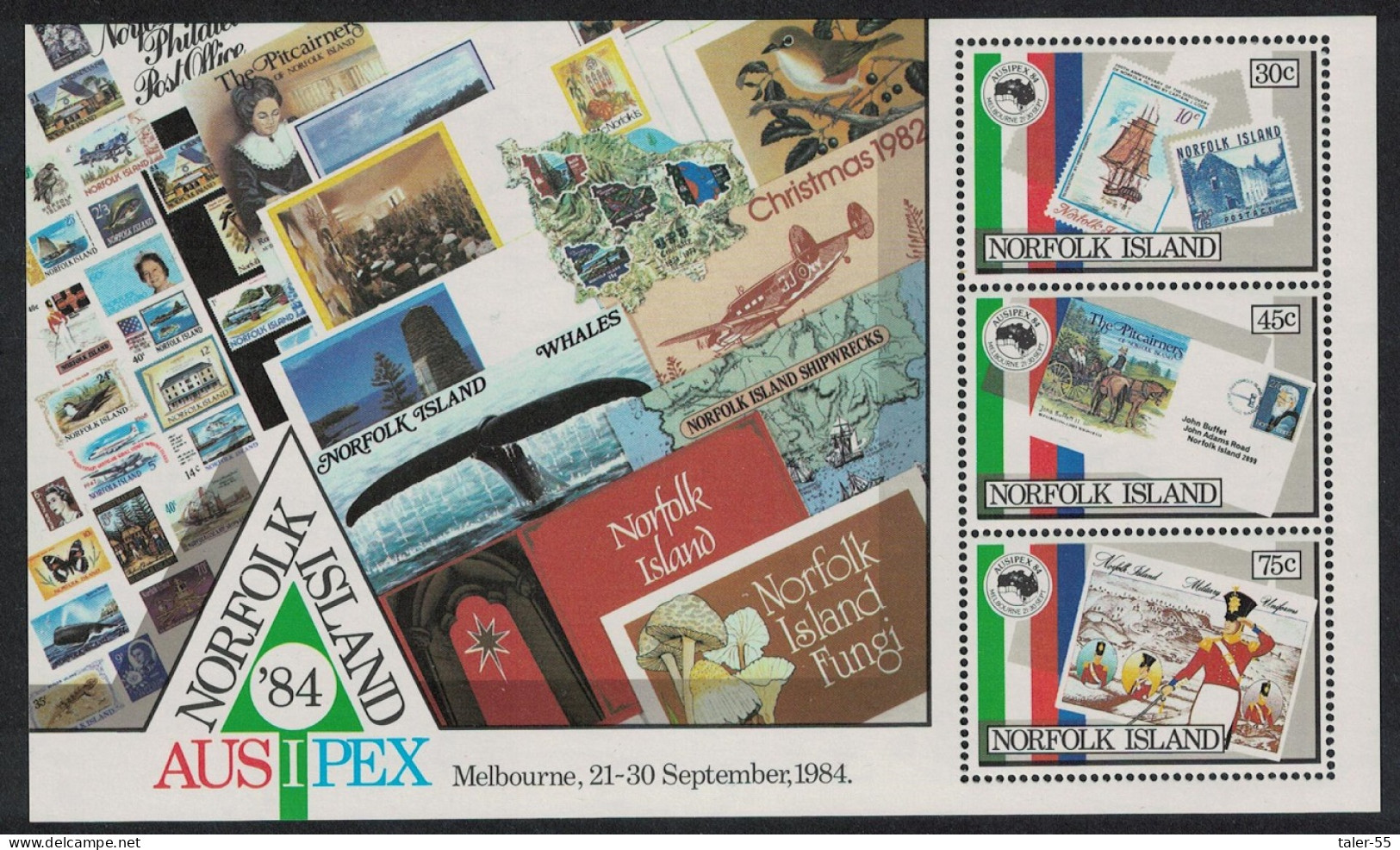 Norfolk 'Ausipex' Stamp Exhibition Melbourne MS 1984 MNH SG#MS346 Sc#346a - Norfolkinsel