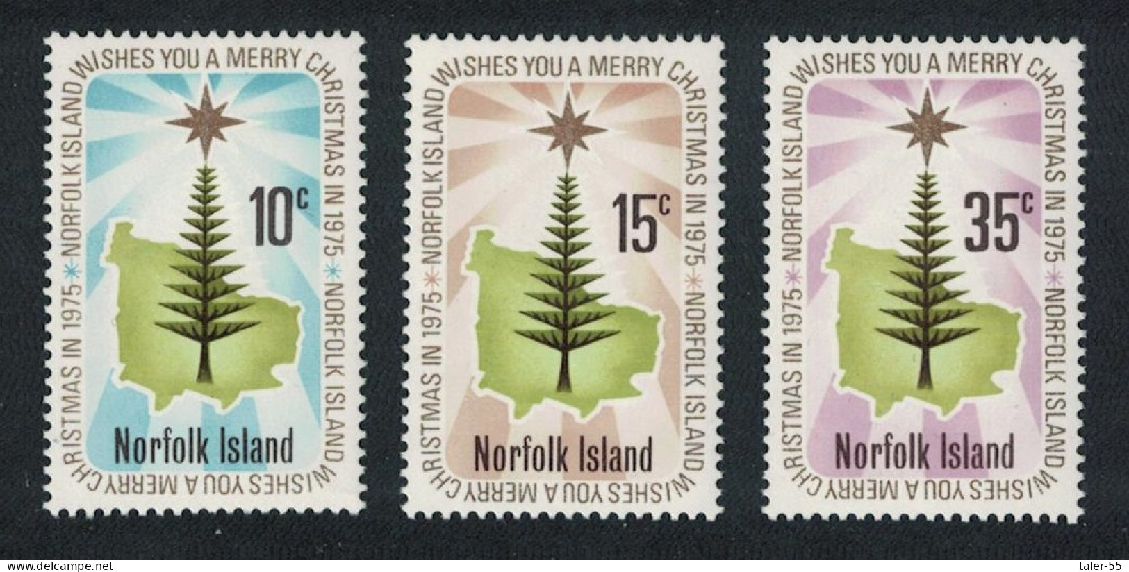 Norfolk Christmas 3v 1975 MNH SG#165-167 Sc#187-189 - Norfolk Island