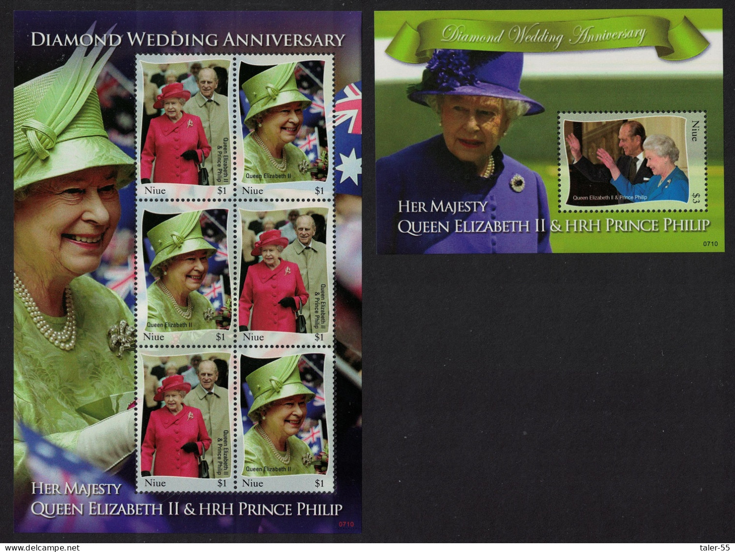 Niue Queen Elizabeth II Diamond Jubilee Sheetlet+MS 2012 MNH SG#1086-MS1088 - Niue