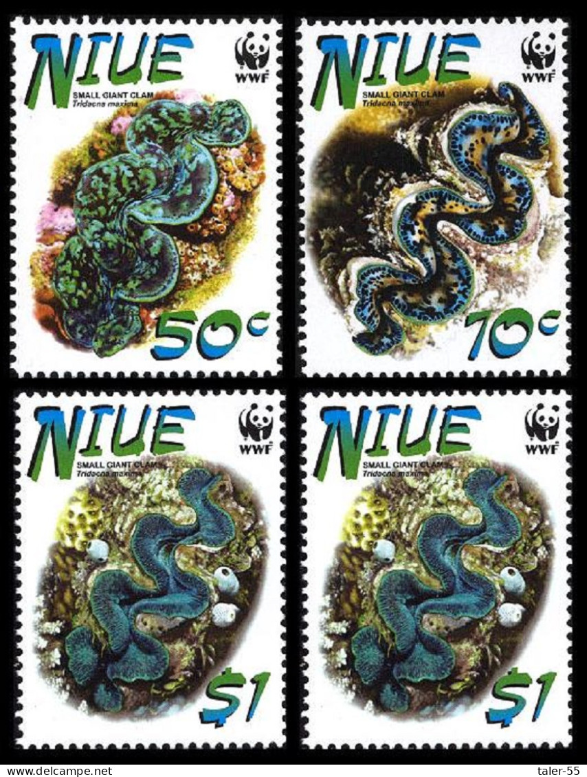 Niue WWF Small Giant Clam 4v 2002 MNH SG#909-912 MI#973-976 Sc#769 A-d - Niue