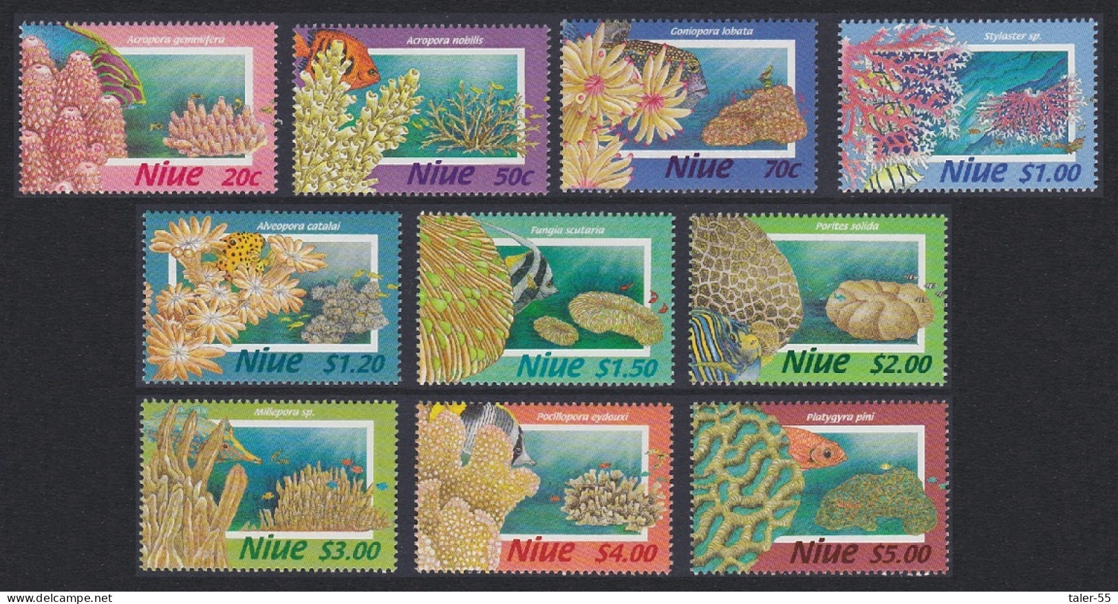 Niue Corals 10v 1996 MNH SG#807-816 - Niue