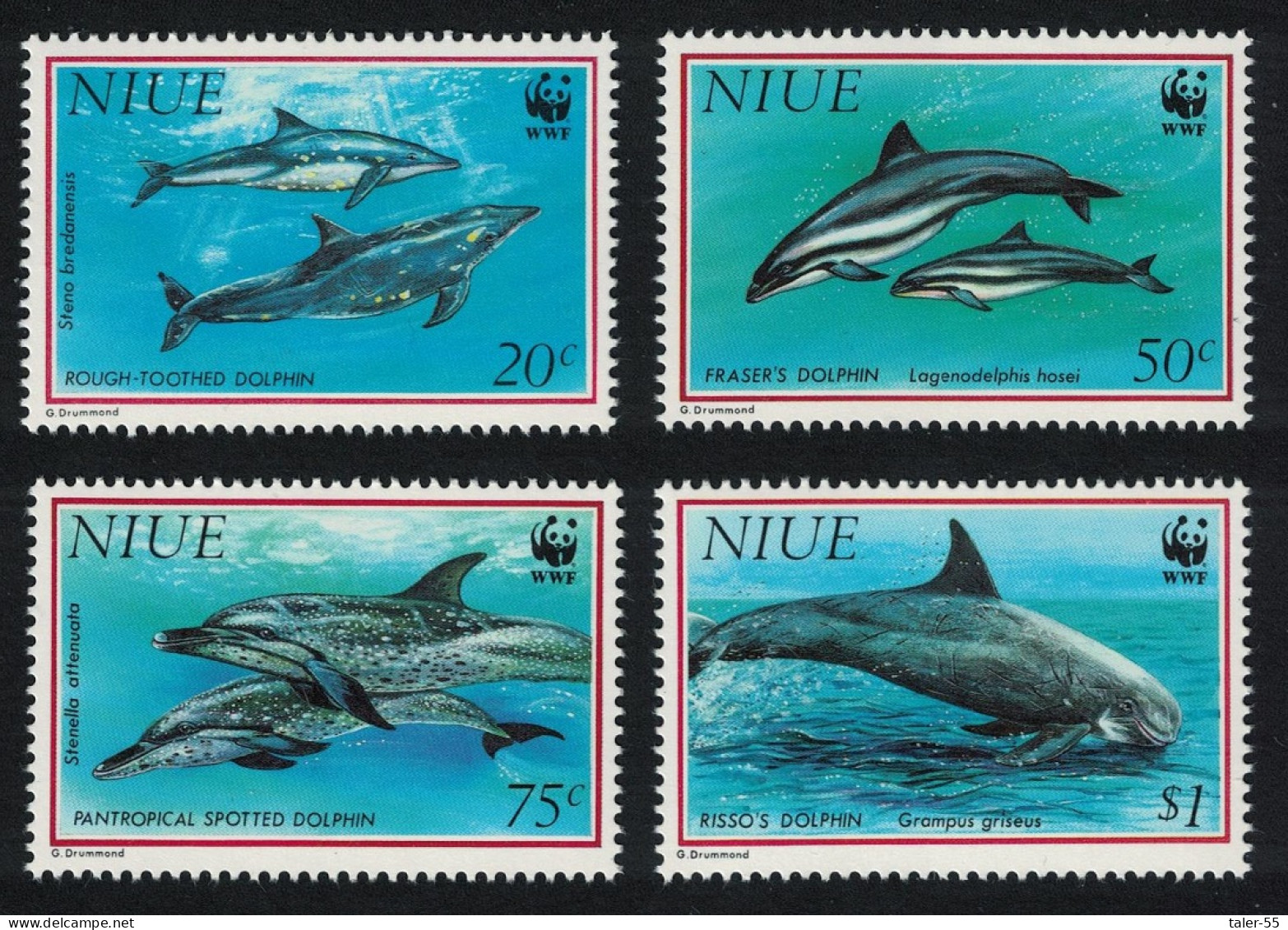 Niue WWF Pacific Dolphins 4v 1993 MNH SG#763-766 MI#822-825 Sc#651-654 - Niue