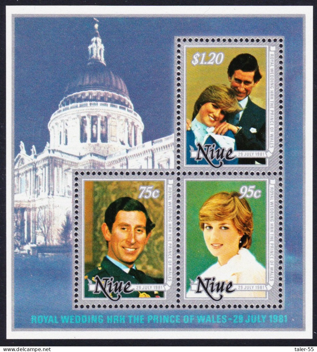 Niue Charles And Diana Wedding MS 1981 MNH SG#MS433 Sc#342a - Niue