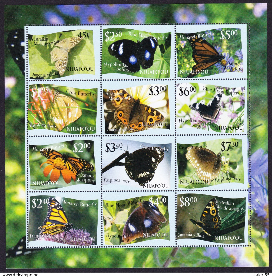 Niuafo'Ou Butterflies 12v Sheetlet 2012 MNH SG#MS364 Sc#287 - Tonga (1970-...)