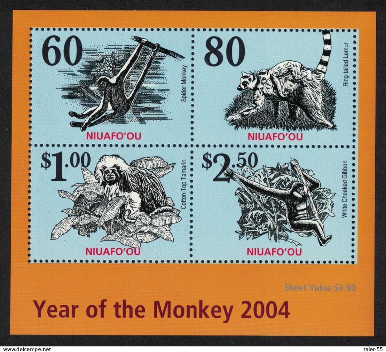 Niuafo'Ou Chinese New Year Of The Monkey MS 2004 MNH SG#MS329 - Tonga (1970-...)