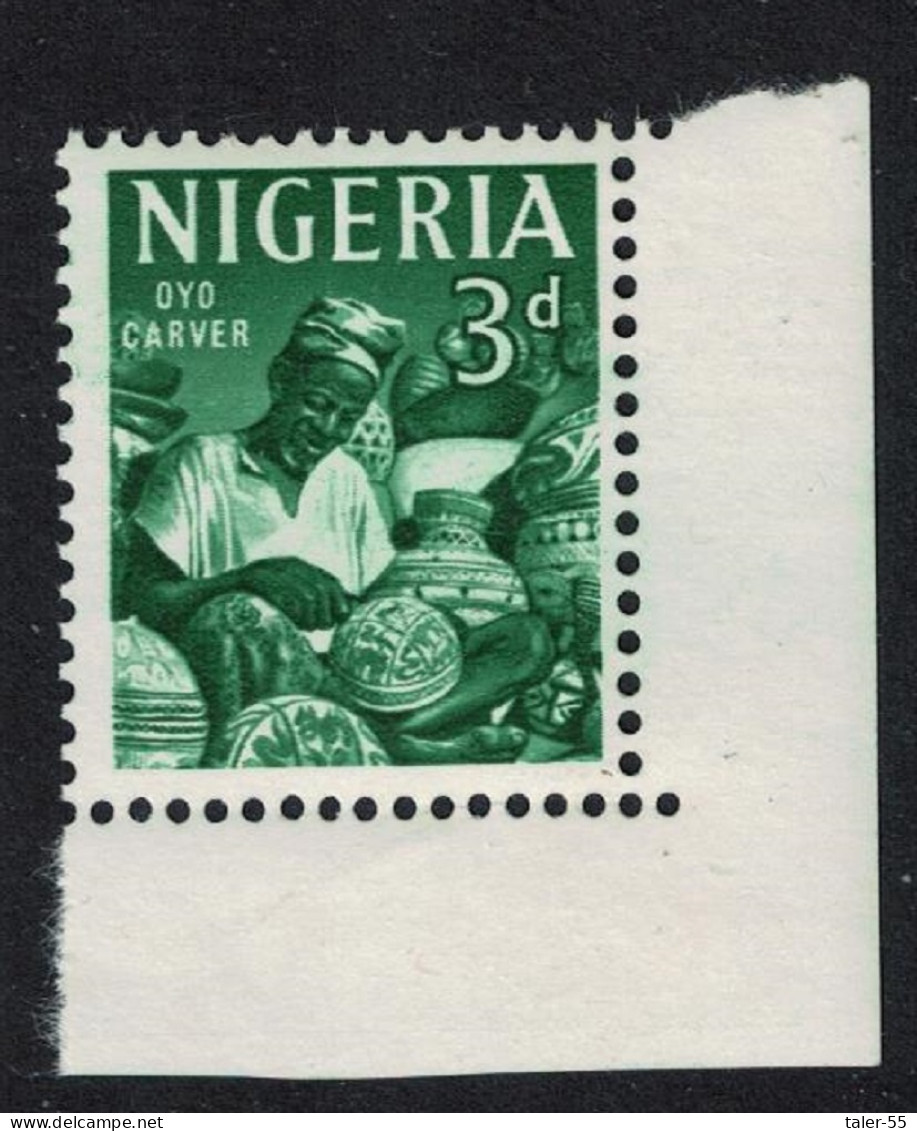 Nigeria Oyo Carver 3d Corner 1962 MNH SG#93 MI#96 - Nigeria (1961-...)