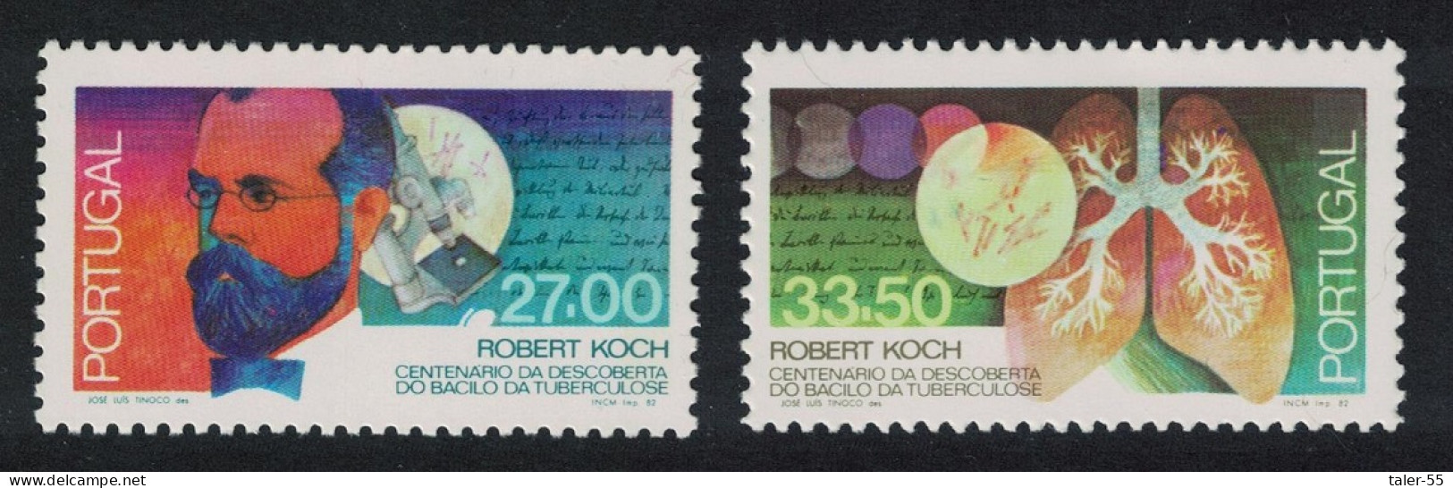 Portugal Discovery Of Tubercle Bacillus 2v 1982 MNH SG#1891-1892 - Neufs