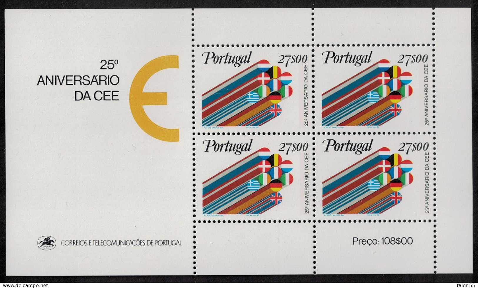 Portugal 25th Anniversary Of EEC MS 1982 MNH SG#MS1868 - Neufs