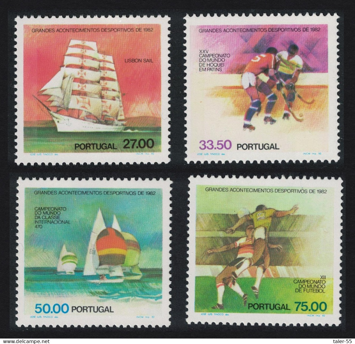Portugal Football Sailing Hockey Sporting Events 4v 1982 MNH SG#1873-1876 - Neufs
